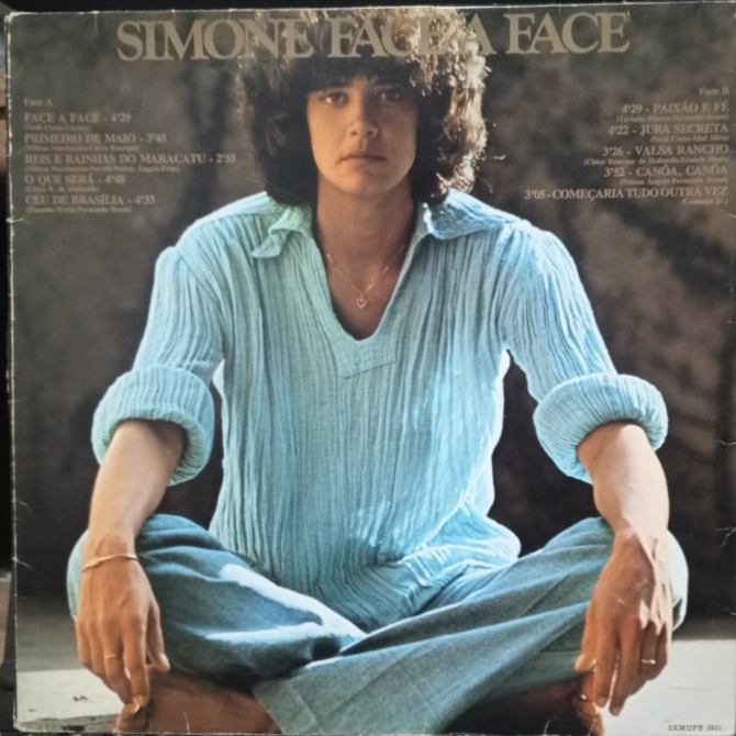 LP Simone Face a Face Disco de Vinil de Época Em Estado Impecável
