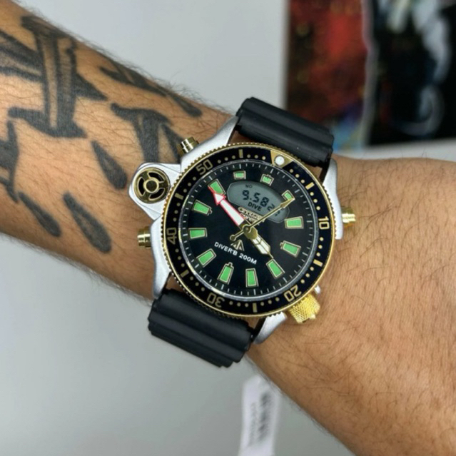 PROMOÇÃO Relógio Aqualand Citzen Masculino Luxo borracha - Aprova d"Água