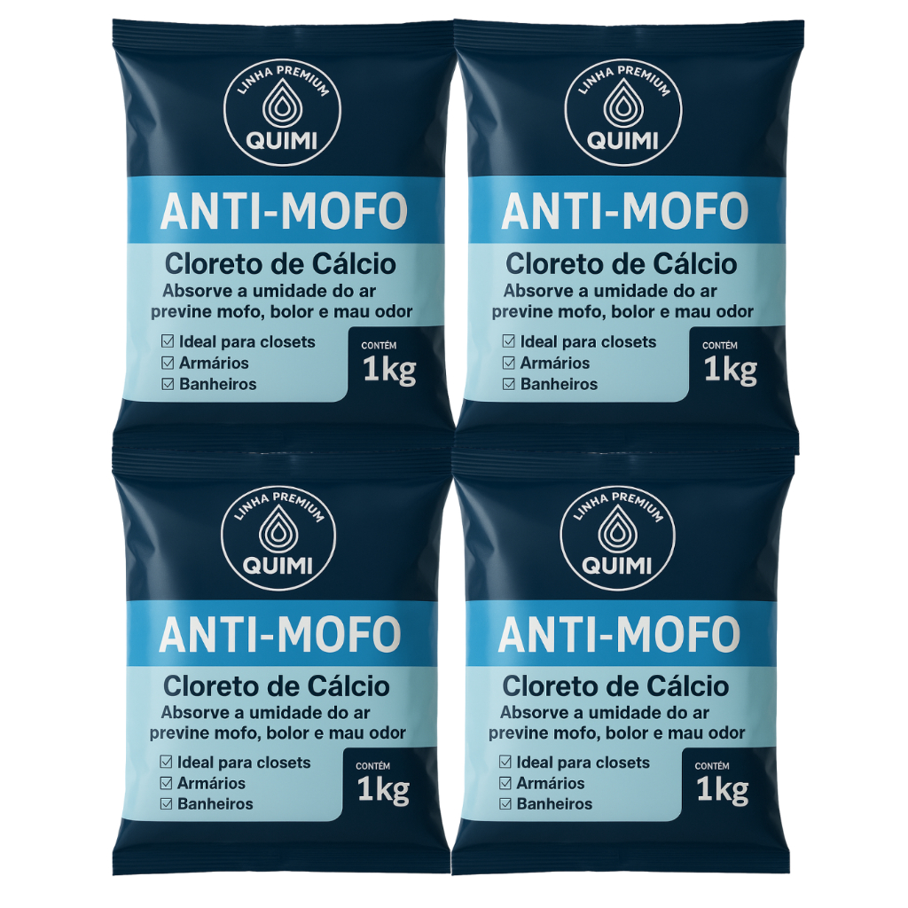 Cloreto De Cálcio Premium Anti Mofo Bolinha 4 Kg Elimina Odores Evita Mofo Refil Desumidificador