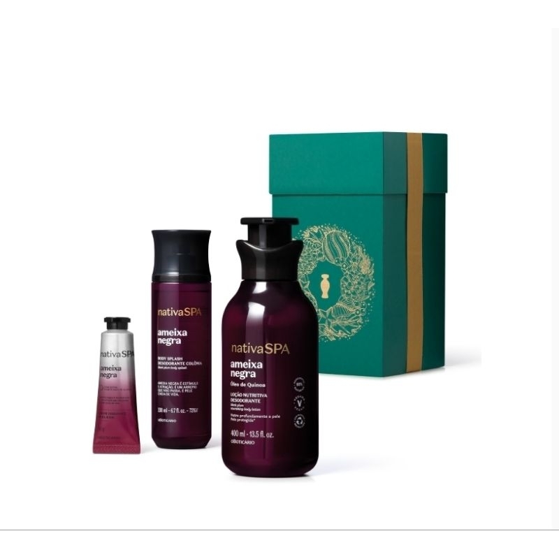 Kit Presente Natal Nativa Spa Ameixa Negra (3 Itens)