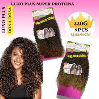 Fibra Super Proteina Cabelo Cacheado Dona Rosa Luxo Plus  Modern Girl  330g 90cm em Oferta na Shopee