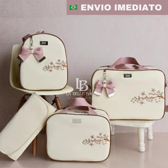bolsa maternidade 4 peças Luxo p/ bebê menino/menina, kit mala c/ Mochila Maternidade (AD NOVO)