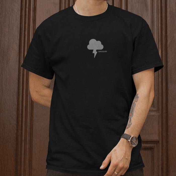 Camiseta Básica Nuvem Estampa Frontal 100% Algodão Malha Confortável Reforçada