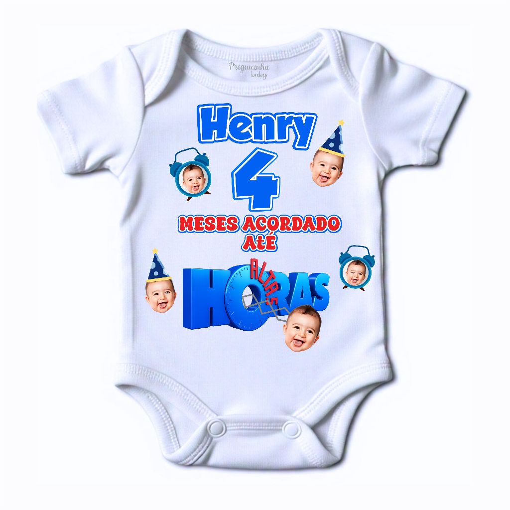 Body bebê Personalizado com nome e mês Tema Altas Horas menino e menina em Oferta na Shopee