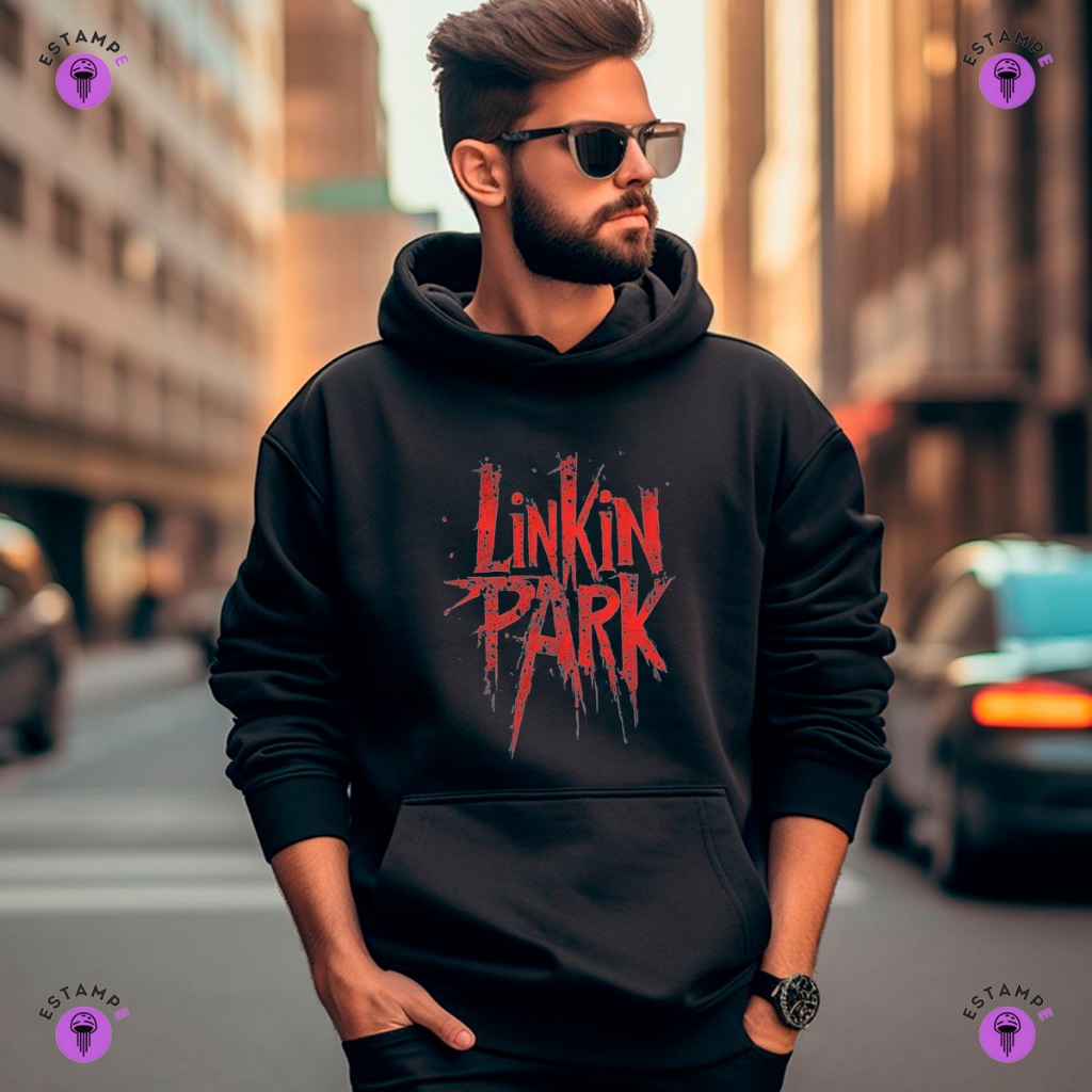 Moletom Canguru Adulto Banda De Rock Linkin Park Blusa De Frio Agasalho Casaco Unissex