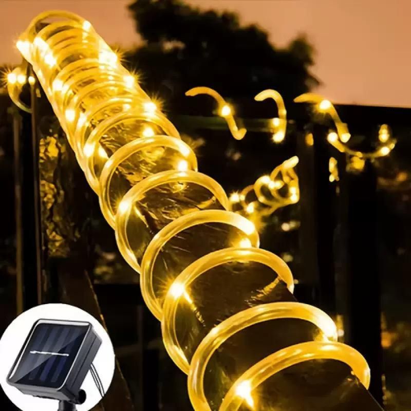 20m/10m LED lâmpada solar corda PVC IP65 decoração de jardim à prova d'água lâmpada ao ar livre fio de cobre