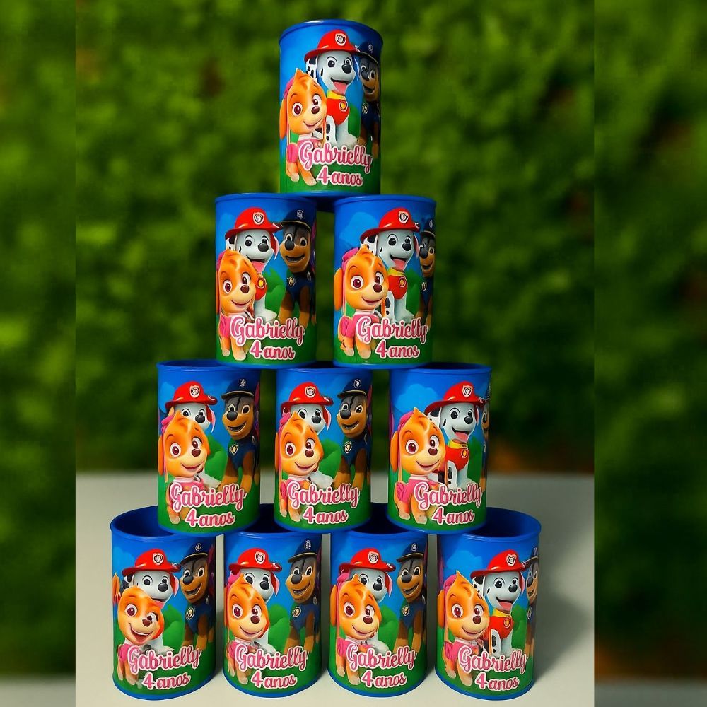 Cofrinhos Personalizados PATRULHA CANINA infantil todos os temas - Lembrancinhas infantil Cofre PATRULHA CANINA