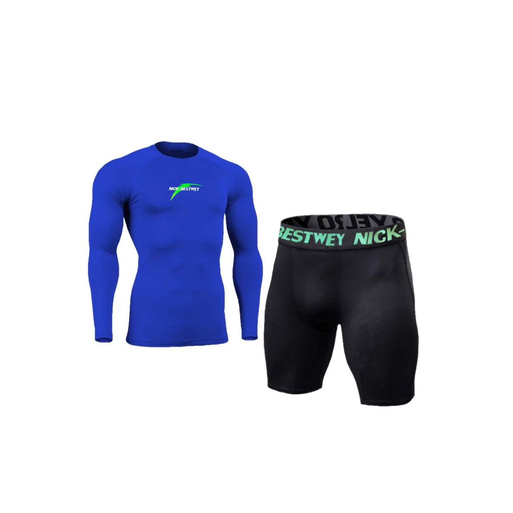 Roupa de Academia com Proteção UV – Conjunto Térmico com Short e Camiseta Compressão