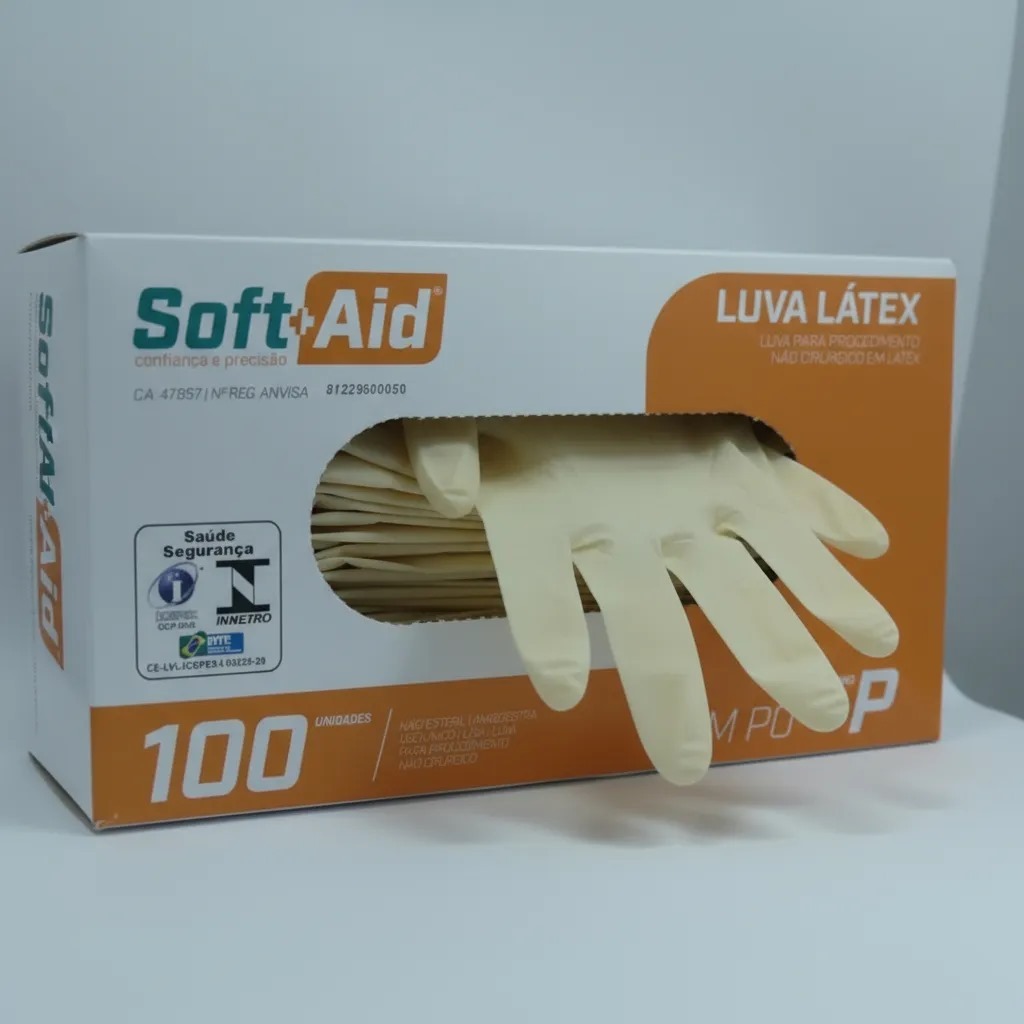 Kit 3 Cx Luva Látex com Pó  Cx 300 Unid . em Oferta na Shopee