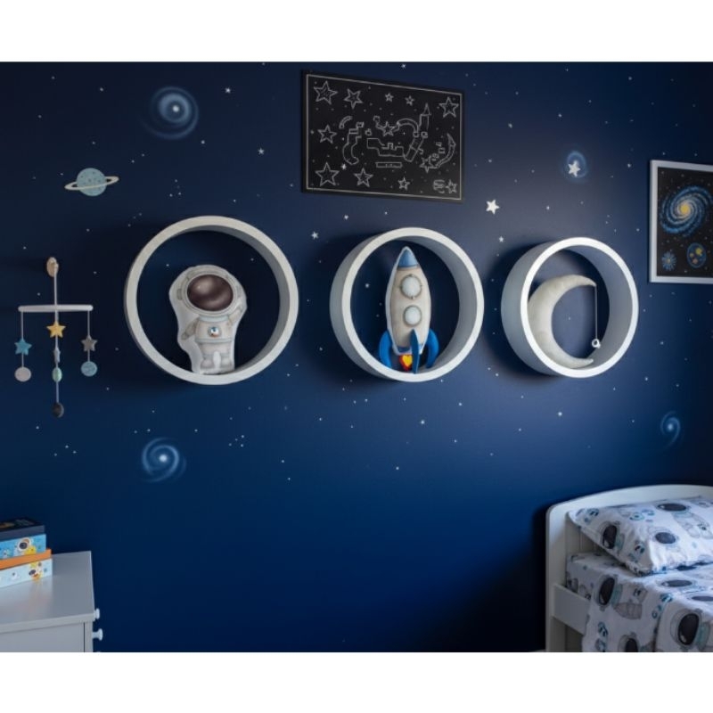 kit 3 Almofada Nicho Astronauta Foguete Lua em Oferta na Shopee