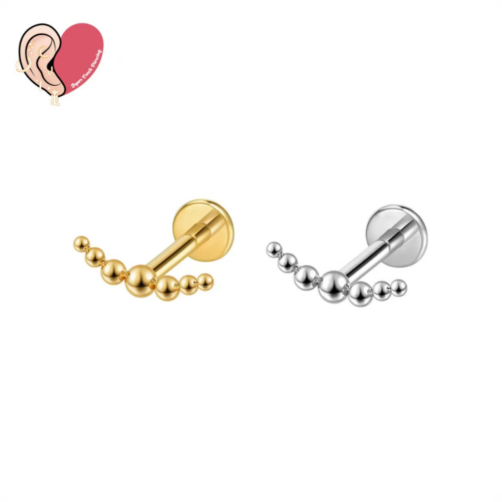 Piercing Labret Minibarbell Aço Cirúrgico | Helix, Flat, Conch, Tragus, Lóbulo e Outros KB119 em Oferta na Shopee