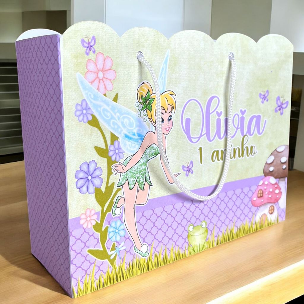 Sacolinha TINKER BELL SININHO Personalizado Sacolinha Lembrancinha Aniversário SININHO PEGUE E MONTE