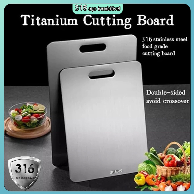 Tábua De Corte 316 Aço Inoxidável Antibacteriana À Prova De Mofo 46 Cm Tábua De Cozinha em Oferta na Shopee