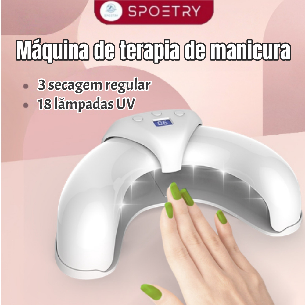 Cabine De Unha Profissional Portátil 18 LEDs 36W Secagem Rápida para Gel e UV Gel, Portátil e Dobrável em Oferta na Shopee