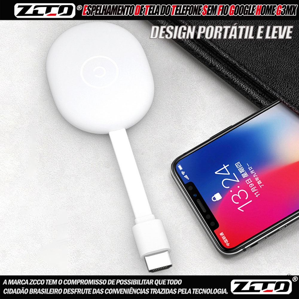 Projetor ZCCO G4MAX HDMI Sem Fio 1080P Wi-Fi p/ Apple Android Celular TV