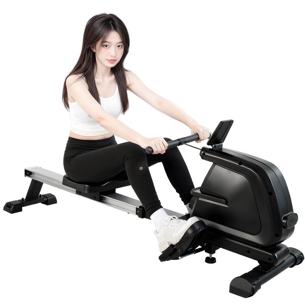 Simulador Remo Resistência Magnética Multifuncional Bivolt Dobrável Fitness Eficiente para Queima de Gordura