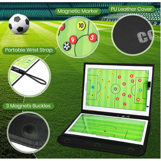 Prancheta Tatica de Futebol Quadro Tecnico Tabua Magnetica Portatil Futsal
