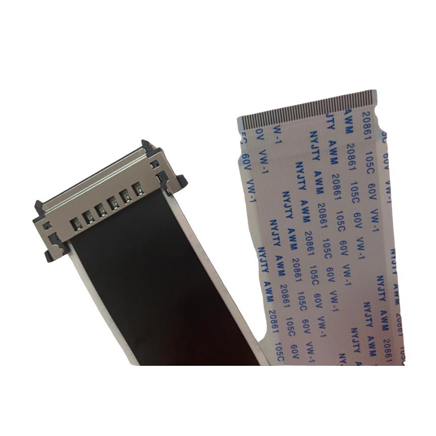 01 Cabo Flat Novo Para TV LG LG42LH30FR 51 Vias com conector 01 das pontas 50cm Com borda 20861 ou 20706
