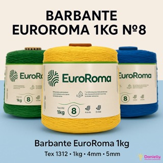 Barbante Euroroma 1Kg Fio Nº 8 Linha de Crochê em Oferta na Shopee