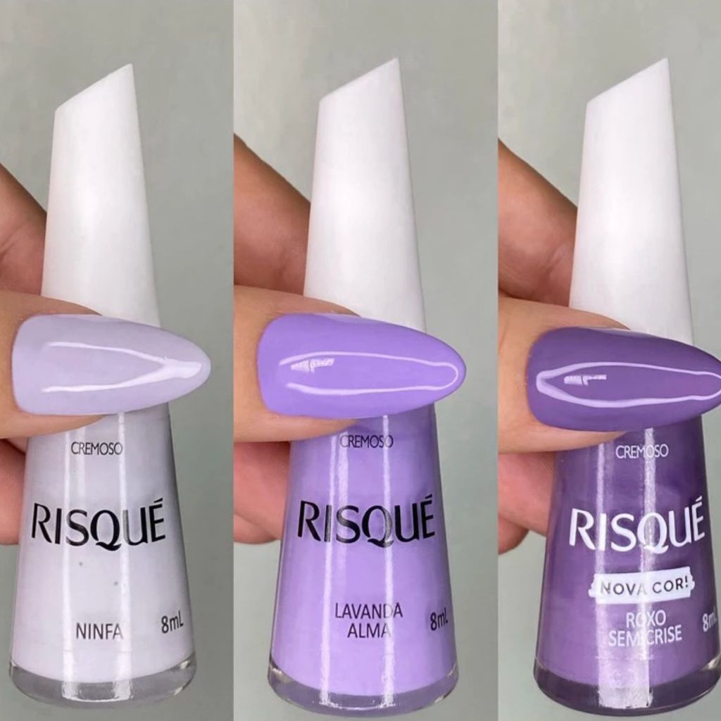 Kit Roxinho Risqué Esmalte Atacado Match Perfeito Risqué