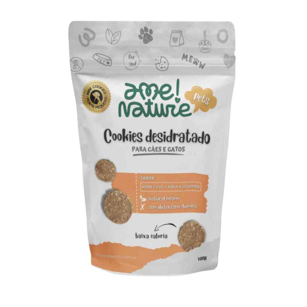 Petisco Biscoito Desidratado para Cachorro 100% Natural tamanho Mini Sabor ACÉM 100g Ame Nature