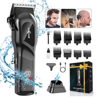 Kit Máquina De Cortar Cabelo Profissional ,Kit Completo c/ 8 Pentes,Tela LED e Base Magnética para Barba e Corte em Oferta na Shopee