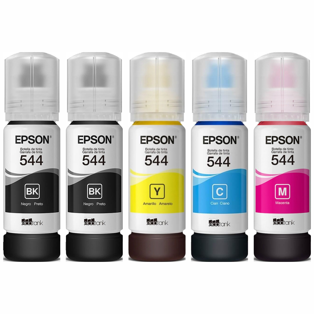 KIT 05 REFIL DE TINTA PARA USO IMPRESSORA L1110 L3150  L3210 L3250 L5190 T5-44  NOVO LACRADO!