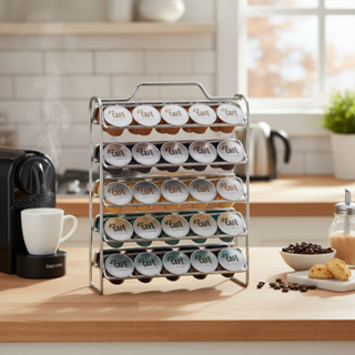 Organizador de Capsulas de Café Prata com Capacidade para 32 Capsulas em Oferta na Shopee