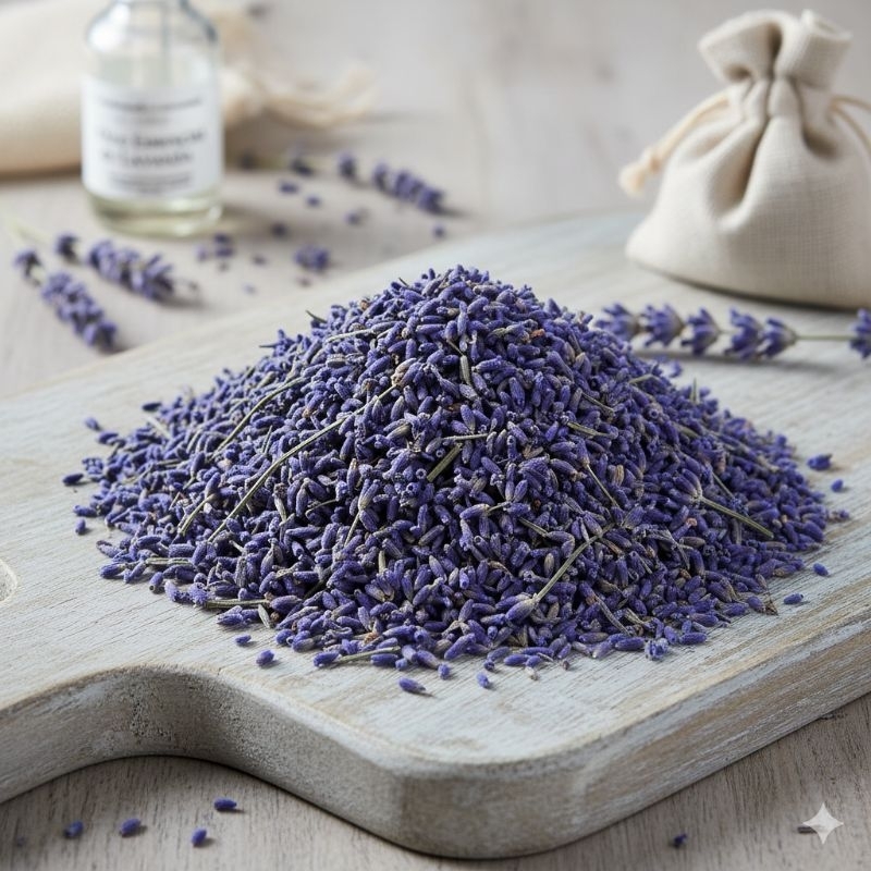 Lavanda (Alfazema Azul) Desidratada 100g | Natural e Pura | Ideal para Sachês, Decoração e Chás