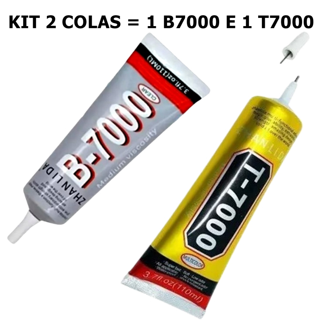 Kit 2 Colas 1 Cola B7000 e 1 Cola T7000 110 ml Adesiva Multiuso Cola Ideal Papelaria Display Touch em Oferta na Shopee