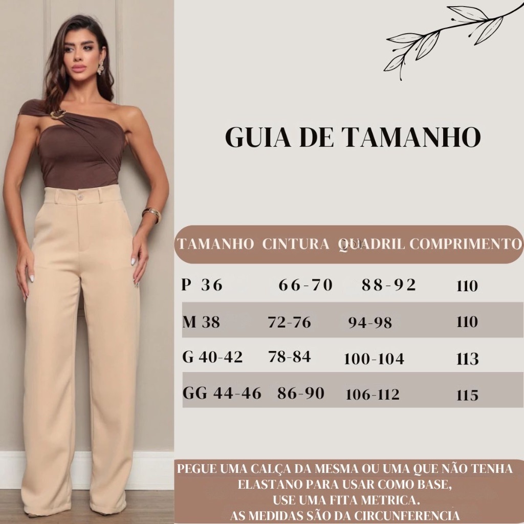 Calça Pantalona Alfaiataria Premium Com Bolso PROMOÇÃO