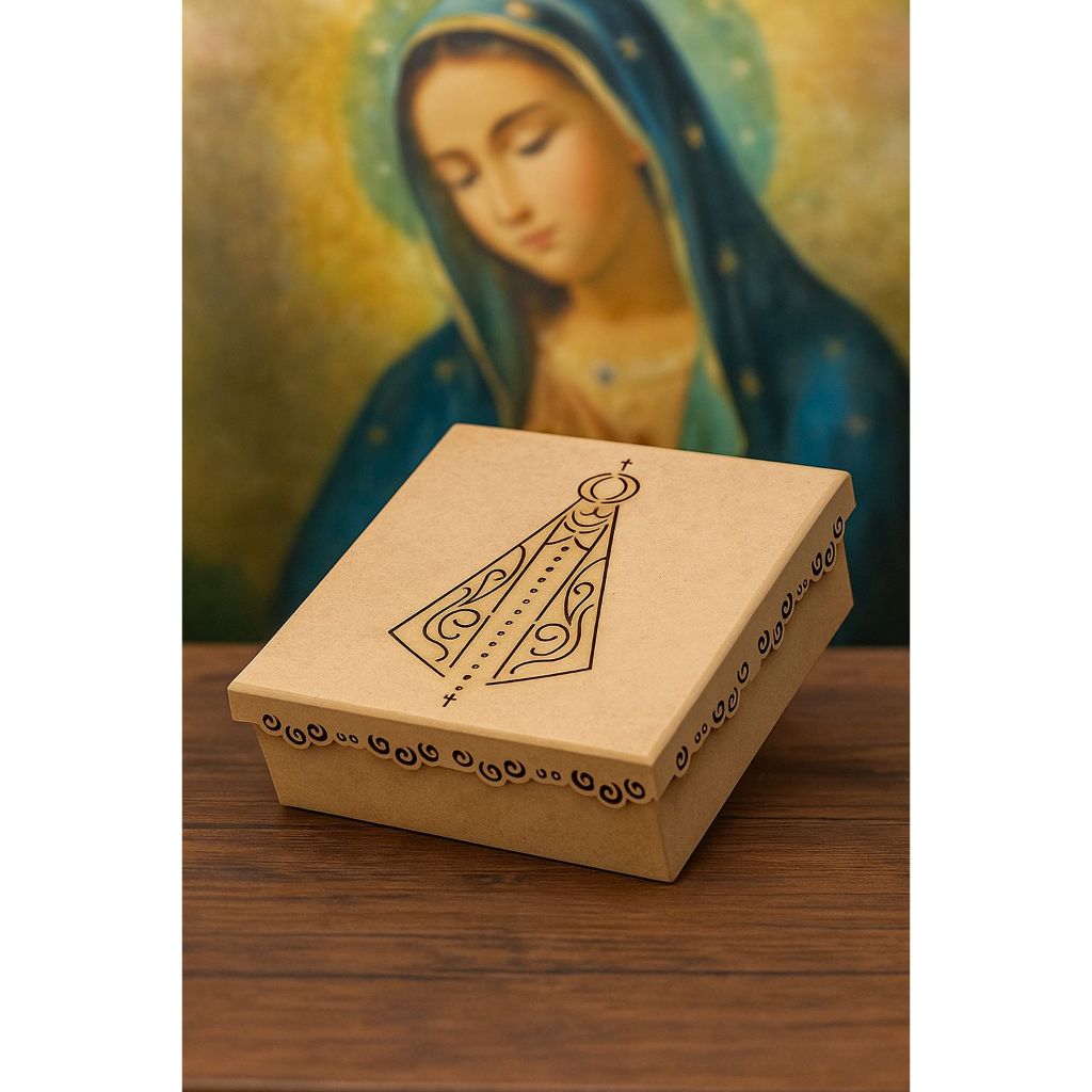 Caixa Decorativa Religiosa Fé Divina Em Mdf Cru em Oferta na Shopee