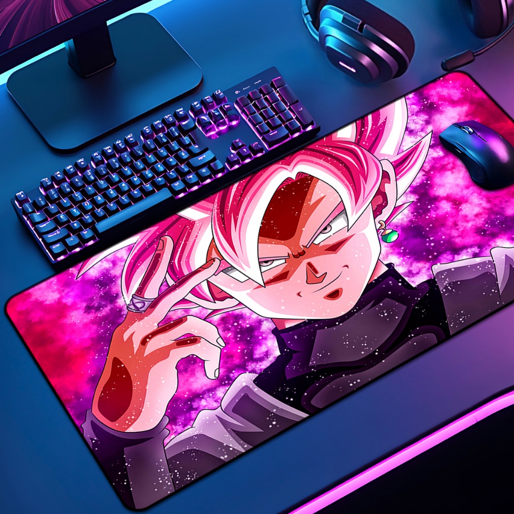 Mouse Pad Grande Gamer  DBZ 2 65x30 70x35 80x35 90x40 90x50 120x60 Antiderrapante Borda Costurada