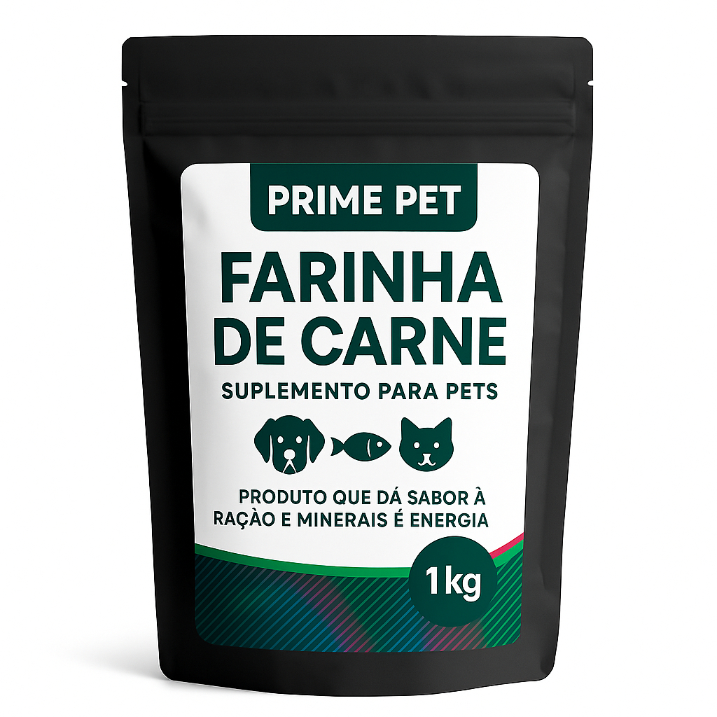 Farinha de Carne Osso 2kg Hortas Árvores Plantas Flores Suplemento Proteico Cálcio Fósforo Ração Animal Gato Cachorro