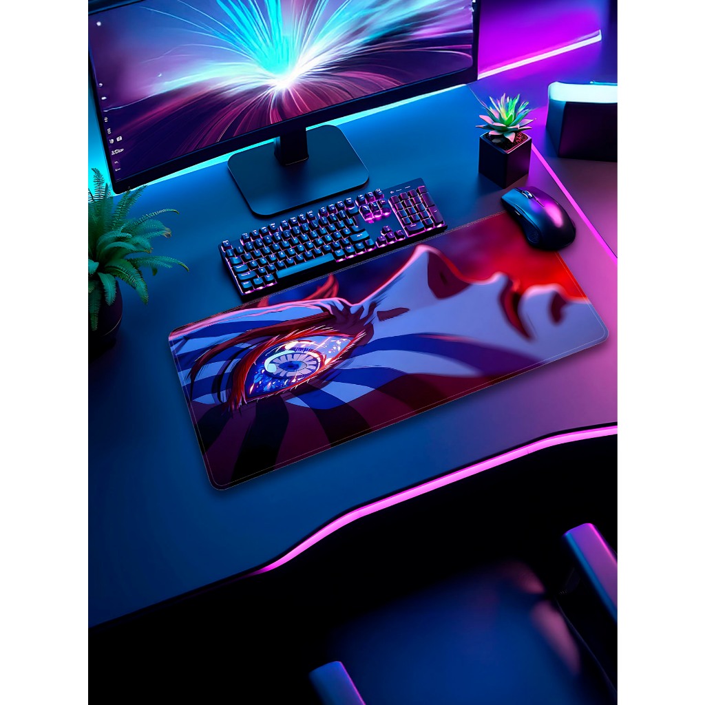 Mouse Pad Gamer Costura nas Bordas Emborrachado Sublimado Tema Anime (Akaza/Madara Uchiha/Uchiha Itachi/ e Muitos Mais) — imagem 2 de 2