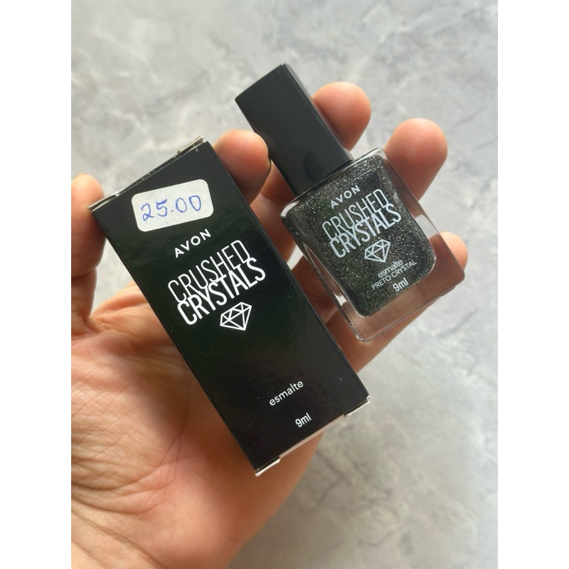 Esmalte Avon Crushed Crystals preto 9ml