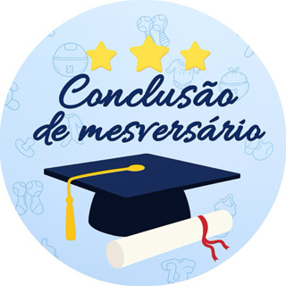 mini painel de aniversário  conclusão de mesversario em Oferta na Shopee