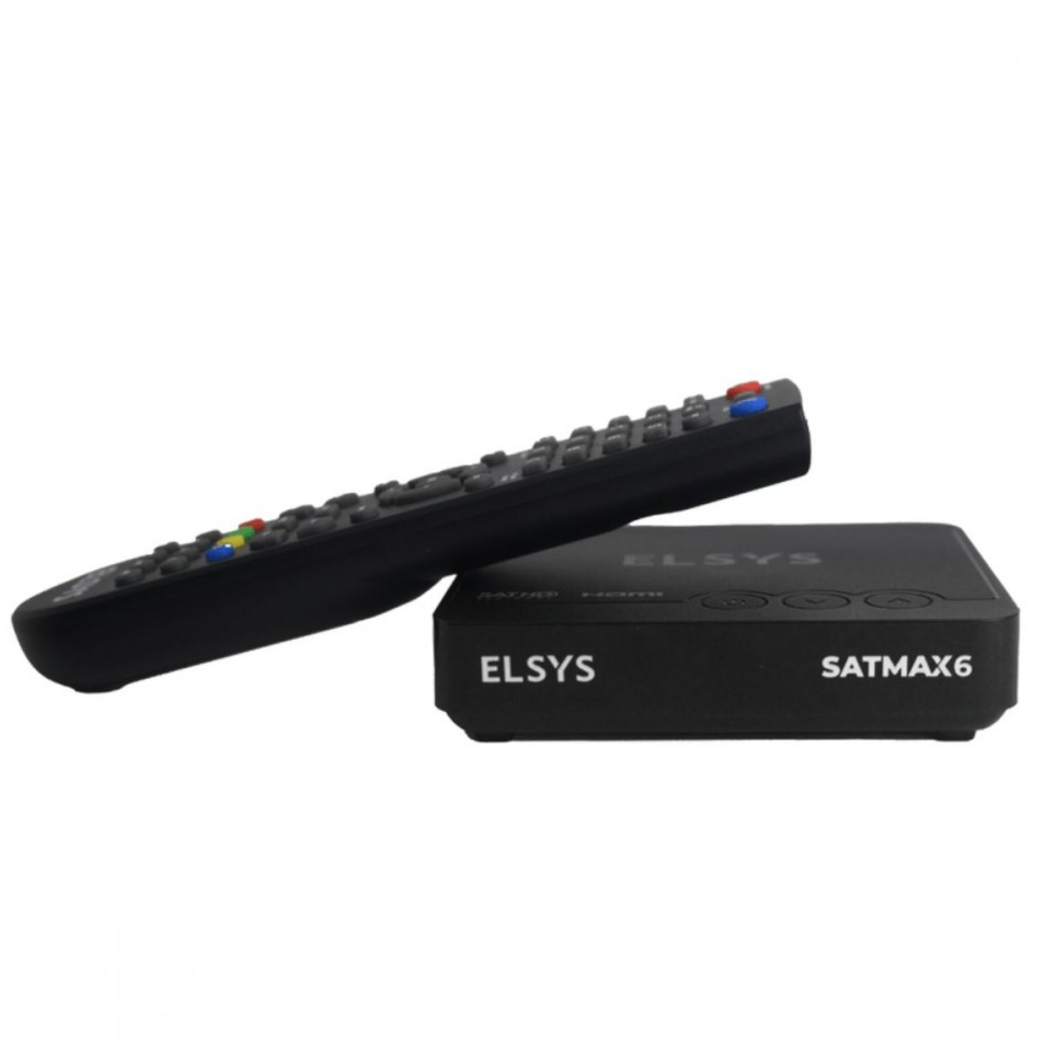 Receptor Digital Full Hd Satmax 6 Banda C ou Ku Canal Livre HDMI Elsys para Antena Parabólica