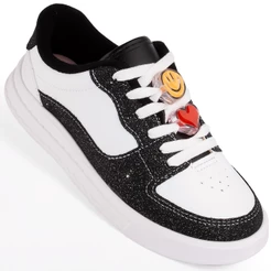 Tênis Molekinha Menina Infantil Kids 2575-107 Moda Original Preto Glitter