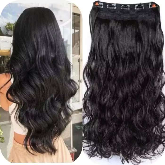 Aplique Extensão de Cabelo 100% Orgânico tic-tac - Ondulado - para festa // link para Ondulado em Oferta na Shopee