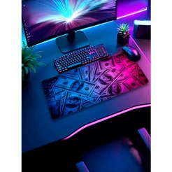 Mouse Pad Gamer Sublimado com Excelente Qualidade Emborrachado Tema Need For Speed e Dollar Com Costura nas Bordas