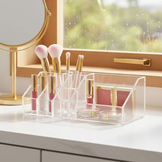 Organizador de Maquiagem Multiuso para Cosméticos, Pincéis e Acessórios de Beleza