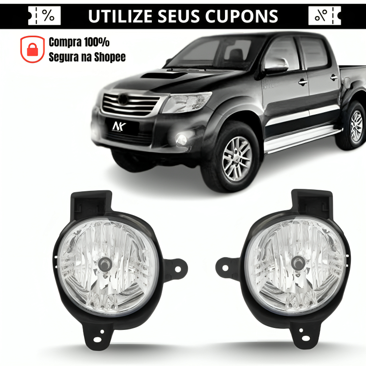 Par/Un Farol de Milha Auxiliar Hilux Pickup 2012 2013 2014 2015