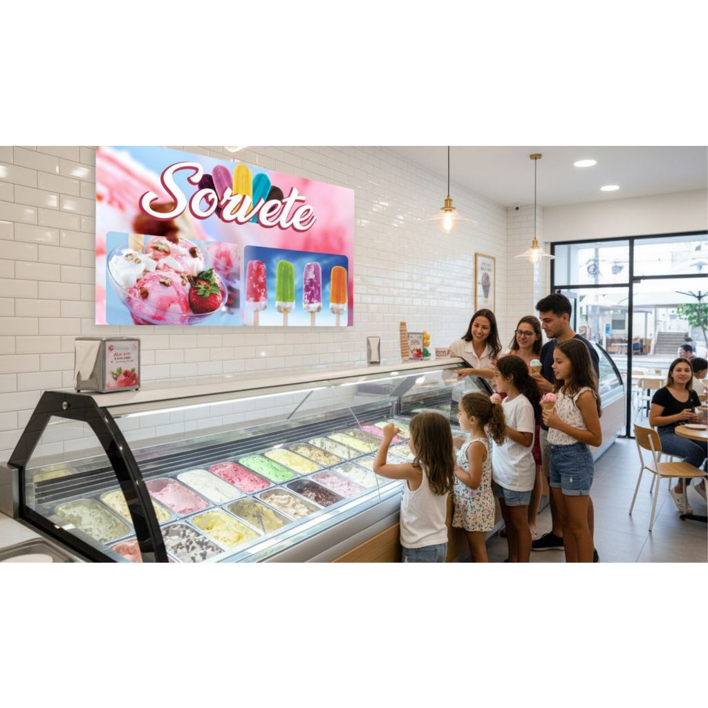 Adesivo Parede Sorvete Picolé Massa Decorativo Sorveteria