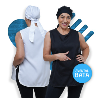 Bata Avental Uniforme Com Bolso Limpeza Cozinha Restaurante Lanchonete Oxford Jaleco em Oferta na Shopee