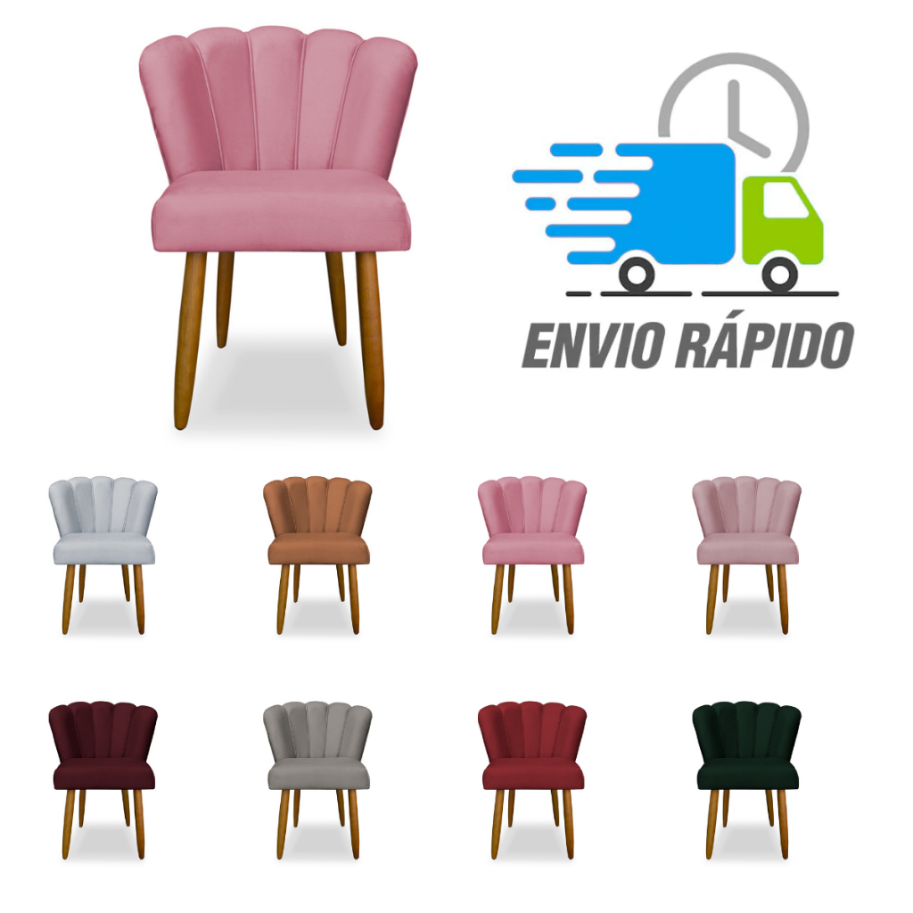 Envio Imediato - Cadeira Pétala para Penteadeira Camarim Veludo - Envio Rápido em Oferta na Shopee