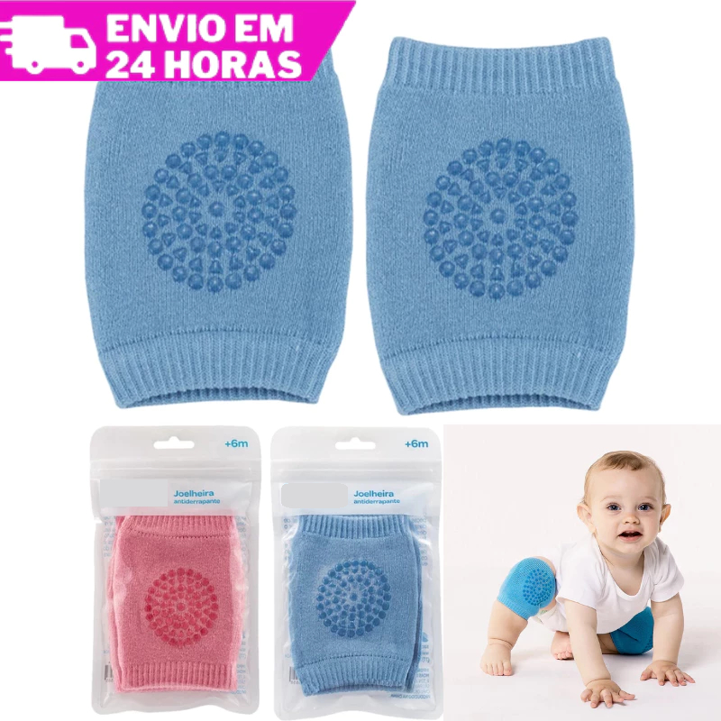 Kit 1/2/3 Pares Joelheira Bebe Engatinhar Infantil Proteção Para Joelhos Crianças Meias