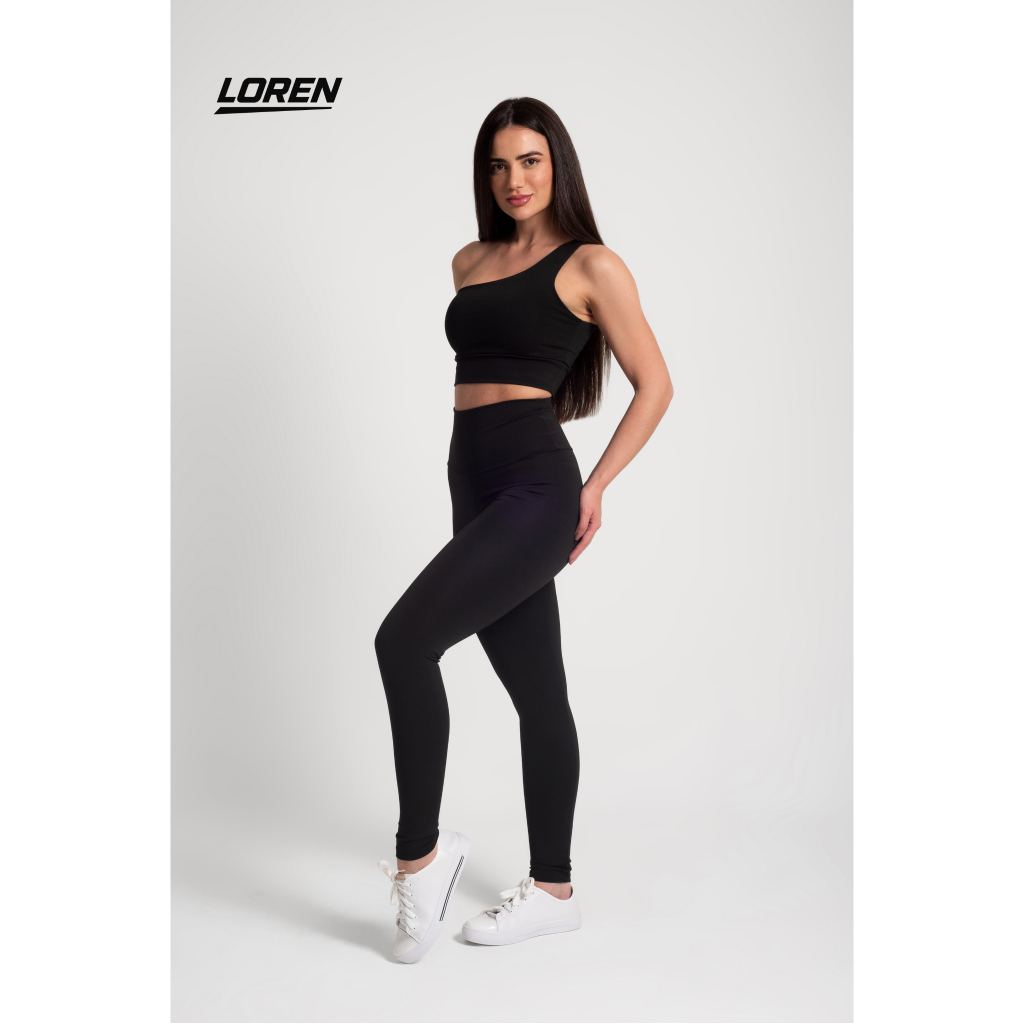 Conjunto Feminino Academia Top e Legging Cós Alto Tecido Zero Transparencia Academia