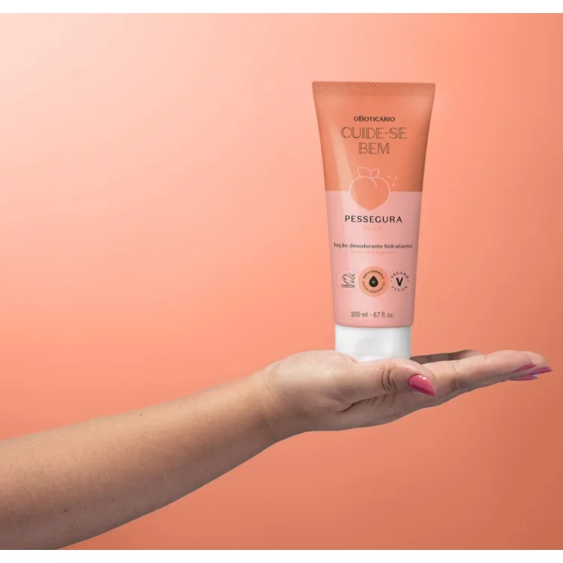 Loção Hidratante Desodorante Corporal 200 ml  Cuide-se Bem Pessegura - O Boticário