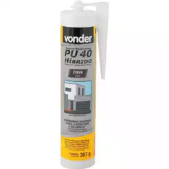 Selante de Poliuretano Híbrido PU 40 Cinza 387 g Vonder